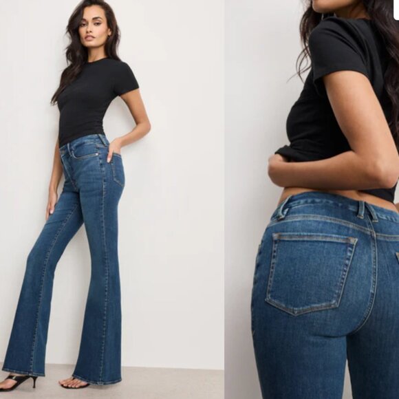 BNNW Good American 'Good Legs Flare' Jeans "27/4 - Picture 1 of 5